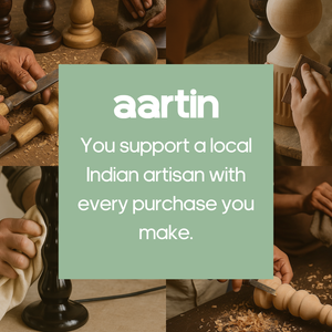 AARTIN RIPPLE TABLE LAMP IN WOOD WITH EBONY FINISH (BASE ONLY)