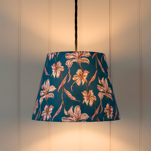 AARTIN 30 cm Dusky Petals Cotton Lampshade - Straight Empire ( Shade Only )