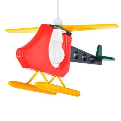 Childrens Helicopter 3D Pendant Shade Multi Coloured