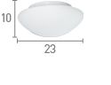 Searchlight 23cm White Flush Fitting Opal Glass