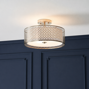Cordero 3Lt Flush Ceiling Light Satin Nickel