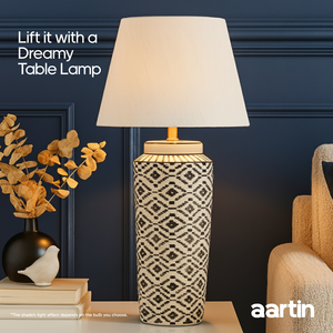 AARTIN STRAIGHT EMPIRE ROLLED LAMPSHADE IN IVORY SILK