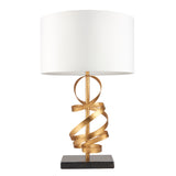 Koyukuk Table Lamp Gold Leaf w/ Ivory Shade - Comet Lighting