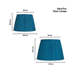 AARTIN Blue Silk Lampshade - Straight Empire ( Shade Only )