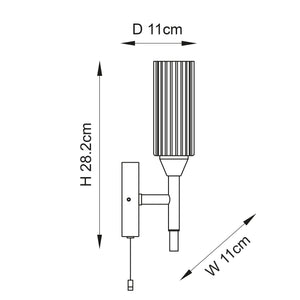 Wensum Wall Light Chrome - Comet Lighting