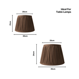 AARTIN Taupe Silk Lampshade - Straight Empire ( Shade Only )