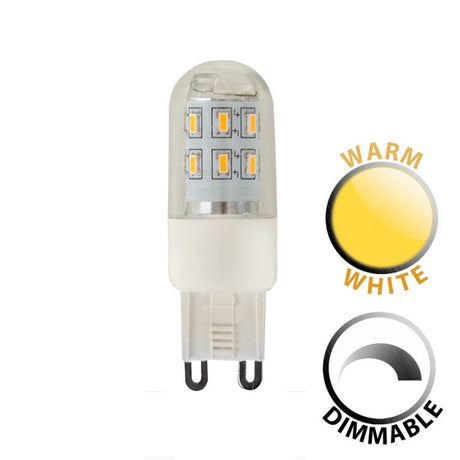 Dimmable 3W SMD LED G9 Bulb 3000K