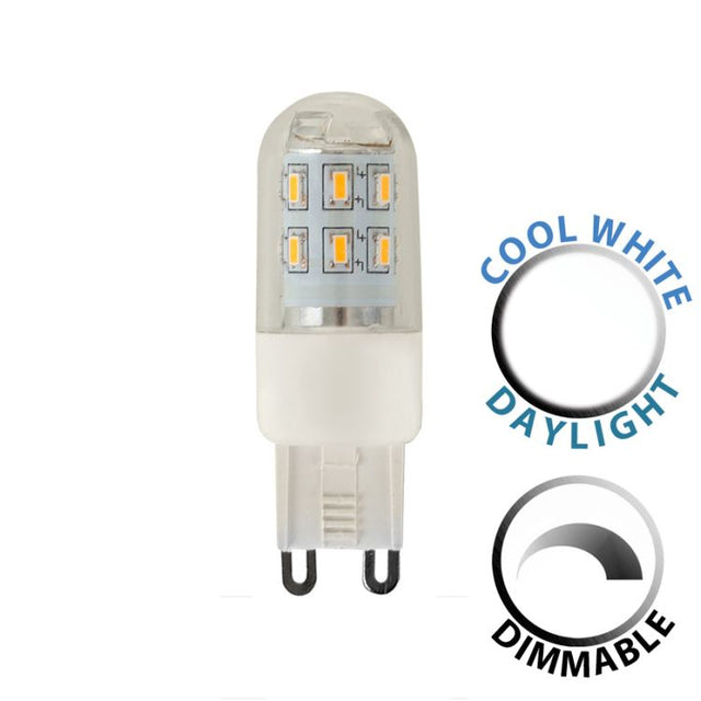 Dimmable 3W SMD LED G9 Bulb 6000K