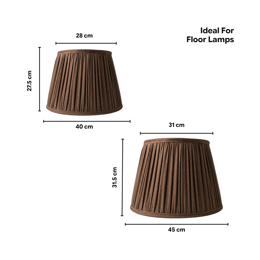 AARTIN Taupe Silk Lampshade - Straight Empire ( Shade Only )