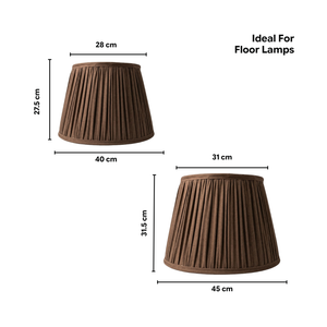 AARTIN Taupe Silk Lampshade - Straight Empire ( Shade Only )