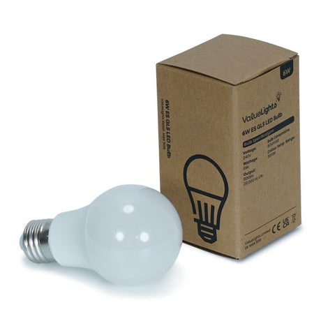  E27 6W LED Bulb 3000K Thermal Plastic