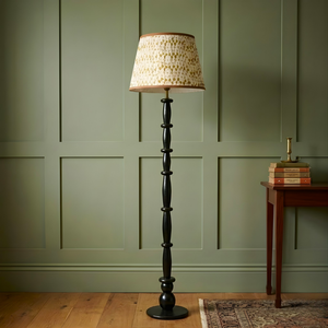 AARTIN Hazel Wood Floor Lamp With Sunshine Petals Lampshade