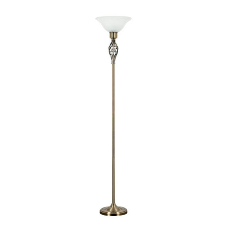 Memphis Twist Brass Uplighter Floor Lamp