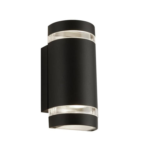 Searchlight Sheffield LED 2Lt Outdoor Light-Black & Clear Diffuser, IP44