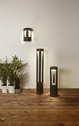 Michigan Outdoor Wall Light- Dark Grey Metal & Polycarbonate