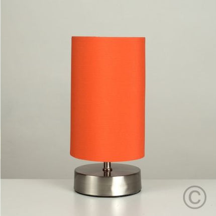 Francis Nickel Touch Table Lamp  Orange 