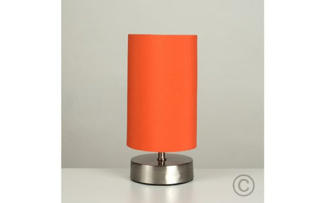 Francis Nickel Touch Table Lamp  Orange 