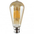  B22 4W LED Filament Pear Bulb AMBER