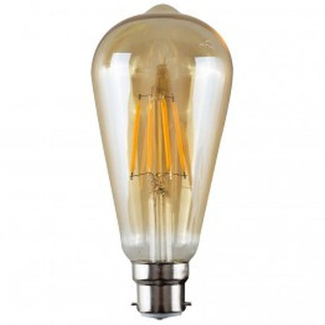  B22 4W LED Filament Pear Bulb AMBER