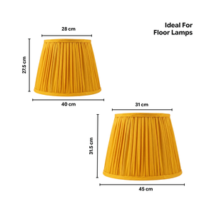AARTIN Yellow Silk Lampshade - Straight Empire ( Shade Only )