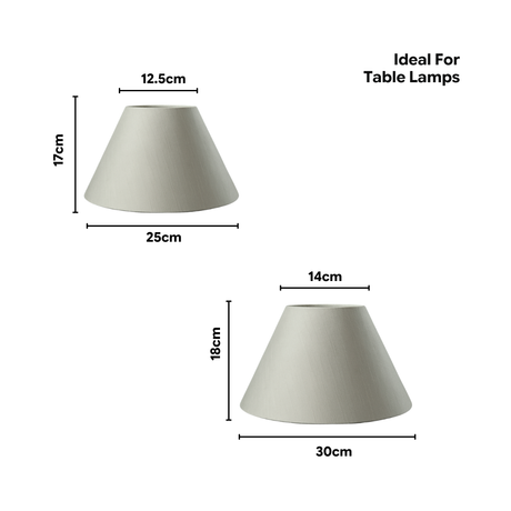 AARTIN Grey Silk Lampshade - Empire ( Shade Only )