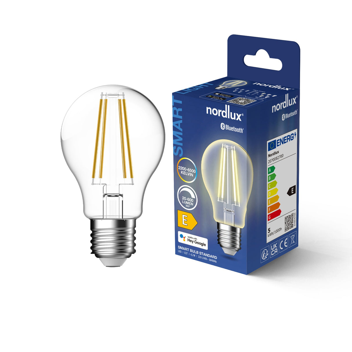 Nordlux E27 LED Smart GLS 4.7w CCT 600lm Dimmable