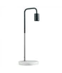 Industrial Style 'Talisman' Table Lamp with White Marble Base-Brushed Chrome