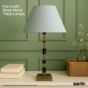 AARTIN EMPIRE ROLLED LAMPSHADE IN GREY SILK