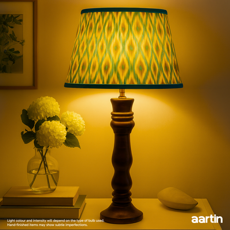 AARTIN ORLA TABLE LAMP IN WOOD WITH DARK BROWN FINISH (BASE ONLY)