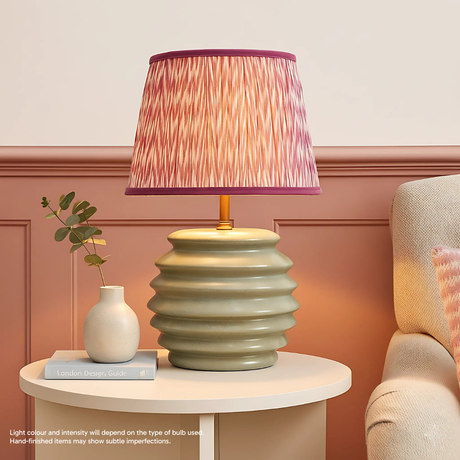 AARTIN JASPER TABLE LAMP IN SAGE GREEN GLAZED CERAMIC (BASE ONLY)