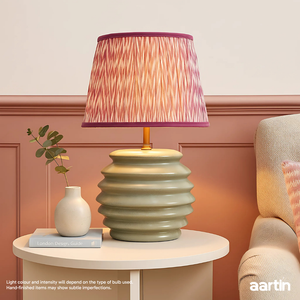 AARTIN JASPER TABLE LAMP IN SAGE GREEN GLAZED CERAMIC (BASE ONLY)