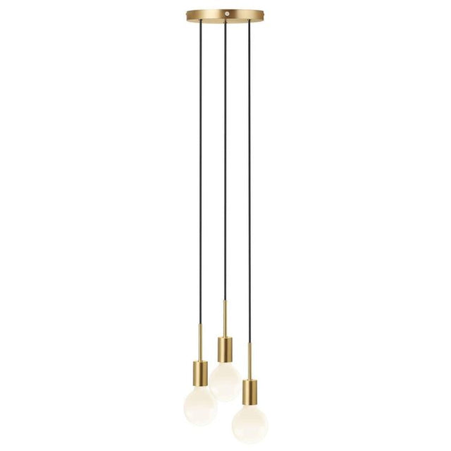 Nordlux Paco 3Lt Pendant Ceiling Light Brass