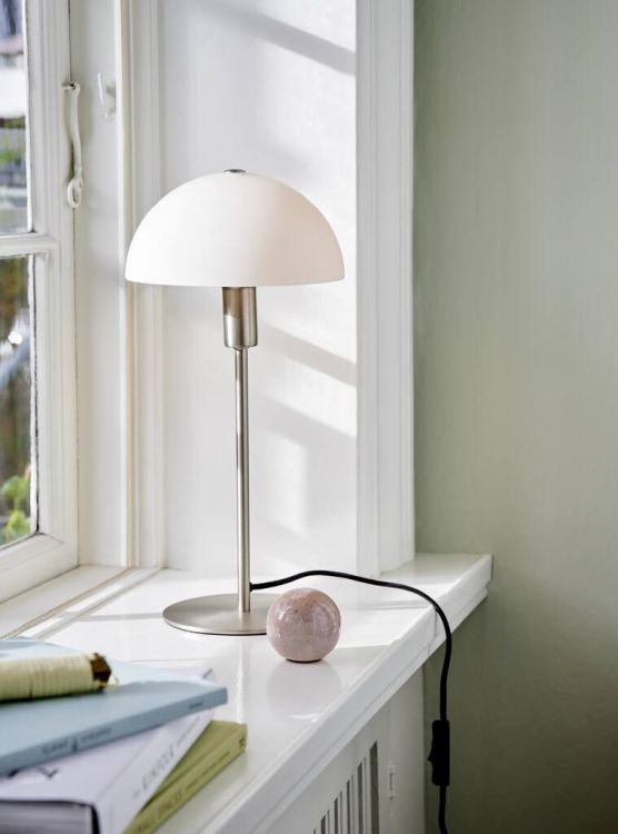 Nordlux Ellen Table Lamp Opal/Brushed Steel