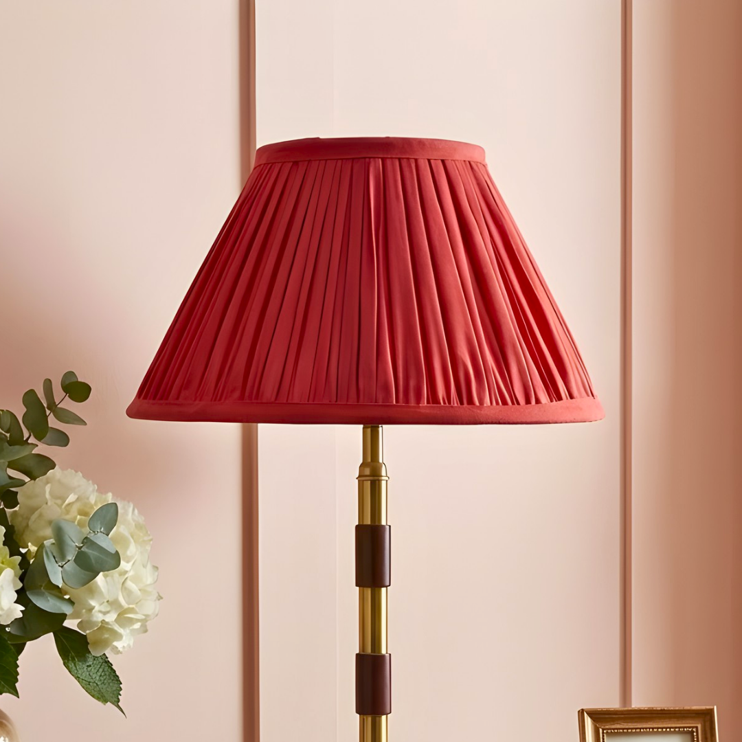 AARTIN Coral Pink Silk Lampshade - Empire ( Shade Only )