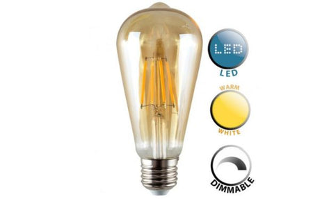Dimmable E27 4W Filament Pear Shaped Bulb 2700K