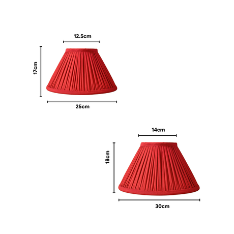 AARTIN Coral Pink Silk Lampshade - Empire ( Shade Only )