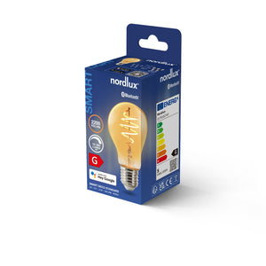 Nordlux E27 LED Smart GLS Amber 4.7w 2200k 380lm Dimmable - Comet Lighting