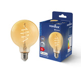 Nordlux E27 LED Smart 95mm Globe Amber 4.7w 2200k 380lm Dimmable - Comet Lighting