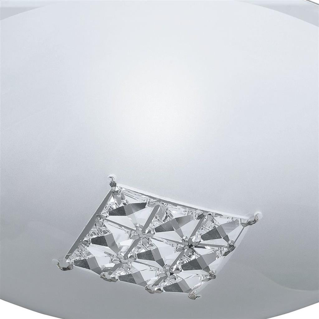 Horizon Flush - Sanded Glass & Clear Crystal - Comet Lighting