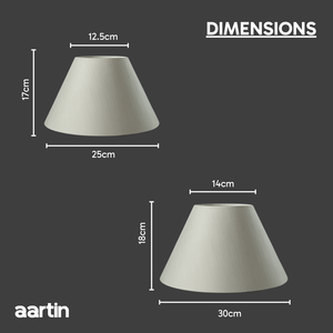 AARTIN EMPIRE ROLLED LAMPSHADE IN GREY SILK