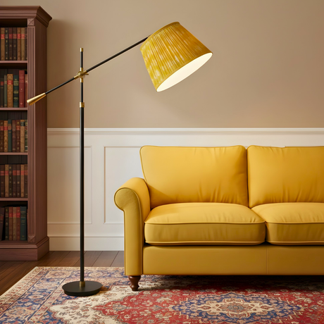 AARTIN 40 CM Sunshine Ferns Cotton Gathered Lampshade - Straight Empire ( Shade Only )