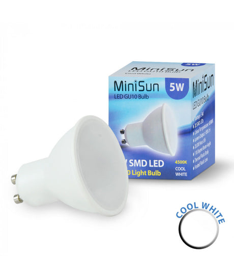 Minisun Thermal Plastic 5W SMD LED GU10 4500K