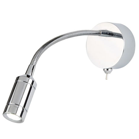 Searchlight LED Wall Light Flexi Arm Chrome
