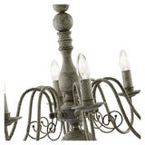 Greythorne 8Lt Pendant - Textured Grey Metal - Comet Lighting