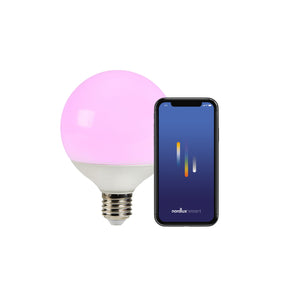 Smart E27 | G95 Colour | 2200-6500 Kelvin | 1055 Lumen | Light Bulb | White - Comet Lighting