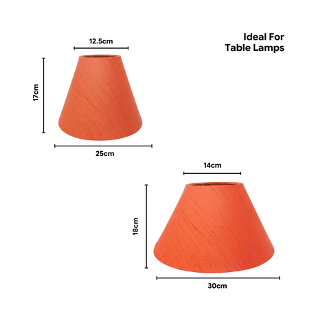 AARTIN Orange Silk Lampshade - Empire ( Shade Only)