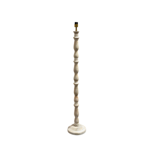 AARTIN Orla Wood Floor Lamp - Whitewash Finish (Base Only)