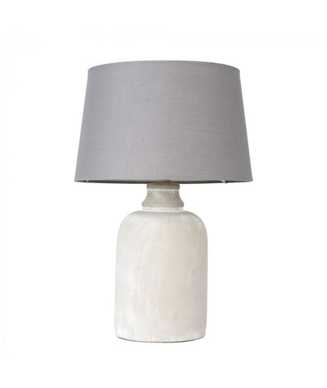 Taite Grey Cement Base Table Lamp with Shade