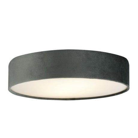 Searchlight Drum 2 3Lt Flush Ceiling Light - Grey Velvet Shade