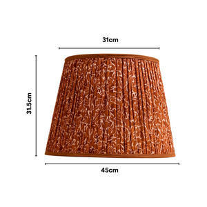 AARTIN 45 CM Autumn Leaves Cotton Lampshade - Straight Empire ( Shade Only )